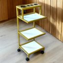 Ver imagem 2 de Carrinho Auxiliar com 3 Repartições para Salão de Beleza, Manicure, Atendimento em Clinicas