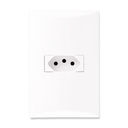 Ver imagem 1 de Conjunto de Tomada Energia Iriel 4x2 Brava 10A Branca 2P+T