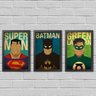 Kit de Quadros Super Heróis decorativo - 1