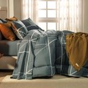 Ver imagem 1 de Jogo de Cama Casal 160 Fios Arthur - Karsten Azul