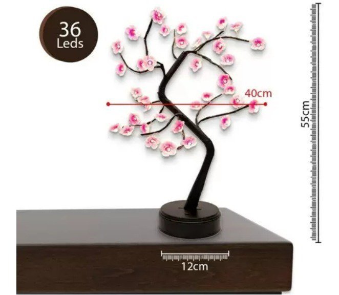Luminária Japão 36 LEDS A Beleza Inspirada na Cerejeira Tradicional Japonesa Tenha em Casa