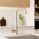 Ver imagem 2 de Torneira Misturador Monocomando para Cozinha de Mesa Bica Alta 1/2" Coral Aço Inox Addra