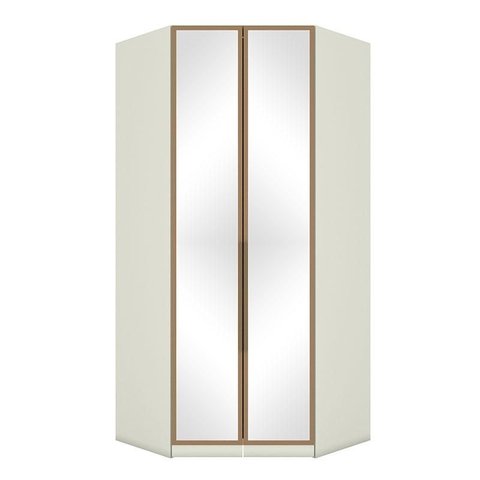 Armário de Canto Closet 2 Portas com Espelhos New Predileto Areia Jequitibá - Henn