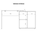 Ver imagem 4 de Mesa de Computador com Porta de Correr Future Marrom Caemmun