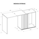 Ver imagem 5 de Mesa de Computador com Porta de Correr Future Marrom Caemmun