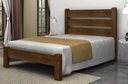 Ver imagem 1 de Cama de Casal Maiorca de Madeira Maciça Angelim Pedra/tauari - Imbuia
