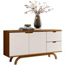 Ver imagem 5 de Aparador Buffet para Sala de Jantar 2 Portas 2 Gavetas Vicky N01 Ypê Off White - Lyam Decor