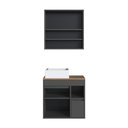 Ver imagem 5 de Armários Modulares de Banheiro Crart-CON015 3 Portas 2 Prateleiras MDP 60cm Grafite Multimóveis