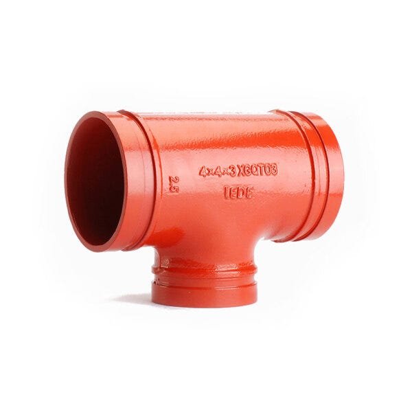 Tee Com Redução Ranhurado Segurimax 2 1/2 X 2" (73X60Mm) - 1
