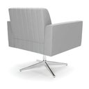 Ver imagem 4 de Kit 2 Poltronas Giratória Viena Gomada Suede Cinza Base Cromada - D’Rossi