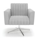 Ver imagem 6 de Kit 2 Poltronas Giratória Viena Gomada Suede Cinza Base Cromada - D’Rossi