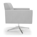Ver imagem 5 de Kit 2 Poltronas Giratória Viena Gomada Suede Cinza Base Cromada - D’Rossi