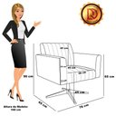 Ver imagem 2 de Kit 2 Poltronas Giratória Viena Gomada Suede Cinza Base Cromada - D’Rossi