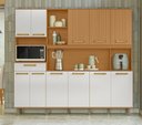 Ver imagem 1 de Armário de Cozinha Pilar Detalhes Ripado Frisado 11 Portas 1 Gaveta - Freijó Uv/off Acetinado/ripado