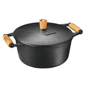 Panela de Ferro Fundido Casarola Redonda de 4 Litros
