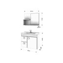 Ver imagem 3 de Gabinete de Banheiro Isa c/ Cuba + Espelho Cinamomo/Branco MGM
