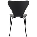 Ver imagem 5 de Kit 4 Cadeiras Jacobsen Polipropileno Sala Jantar Base Preta - Preto