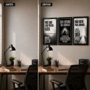 Ver imagem 2 de Kit 3 Quadros Motivacionais o Preço Das Desculpas