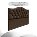 Ver imagem 3 de Cabeceira Box Queen Almofadada Capitonê Provençal Suede Café 160 X 120 Cm Rbl