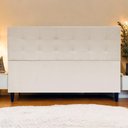 Ver imagem 4 de Cabeceira Cama Ivy King Ivy 195 Cm Suede Bege, Suede