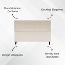 Ver imagem 3 de Cabeceira Cama Ivy King Ivy 195 Cm Suede Bege, Suede
