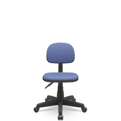 Cadeira Secretaria Giratoria Bolt - Couro Sintetico Corano - Azul Claro