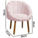 Ver mais imagens de Kit Poltrona Decorativa Orgânica com Puff Flora Fixa Bouclê - Sofa Store:bouclê Rosa Bebê