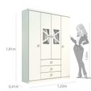 Ver imagem 4 de Guarda-Roupa de Bebê 4 Portas Delicato Tcil Móveis