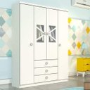 Ver imagem 1 de Guarda-Roupa de Bebê 4 Portas Delicato Tcil Móveis
