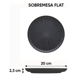 Aparelho de Jantar e Chá 20 Peças Flat Ônixn Oxford Porcelanas - 3