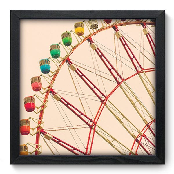Quadro com Moldura - 33x33 - Roda Gigante - N3040 - 1