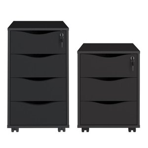 Jogo de Gaveteiros Potsdam Preto