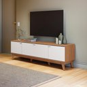 Ver imagem 1 de Rack Kappesberg 3 Portas 3d Canela-branco 180cm