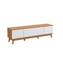 Ver imagem 4 de Rack Kappesberg 3 Portas 3d Canela-branco 180cm
