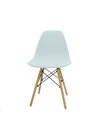 Ver imagem 5 de Kit 2 Cadeira Eiffel Moderno Branco Sala Jantar Base Madeira