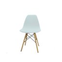 Ver imagem 5 de Kit 2 Cadeira Eiffel Moderno Branco Sala Jantar Base Madeira