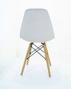 Ver imagem 4 de Kit 2 Cadeira Eiffel Moderno Branco Sala Jantar Base Madeira