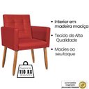 Ver imagem 4 de Cadeira para Hall Decorativa Aconchegante Sala de Espera Tecido Corano
