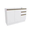 Ver imagem 1 de Balcão de Pia Celeste Kappesberg 100% Mdf 2 Portas 3 Gavetas Branco 120cm
