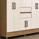 Ver imagem 4 de Guarda Roupa Casal 8 Portas 2 Gavetas Munique Amendola Off White Demobile