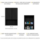 Ver imagem 3 de Armário de Banheiro/Lavanderia com 02 Portas Multimóveis FG3044 Preto