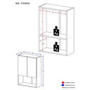 Ver imagem 4 de Armário de Banheiro/Lavanderia com 02 Portas Multimóveis FG3044 Preto