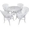 Conjunto de Jardim Modelo Primavera Mesa e 4 Cadeiras Branco - 1