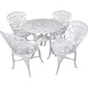 Ver imagem 1 de Conjunto de Jardim Modelo Primavera Mesa e 4 Cadeiras Branco