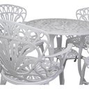 Ver imagem 2 de Conjunto de Jardim Modelo Primavera Mesa e 4 Cadeiras Branco