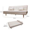 Sofá Cama Silver 3 Lugares Reclinável Casal Corano Bege - Speciale Home - 6