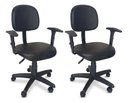 Ver imagem 1 de Kit 2 Cadeira de Escritório Giratória Ergonômica Executiva Secretaria Anatômica Corino