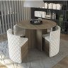 Conjunto Sala de Jantar Mesa Redonda 4 Cadeiras Estofadas Kappesberg - 1