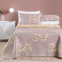 Ver imagem 4 de Colcha + Jogo de Cama Bouti Estampado Casal 07 Peças 100% Poliéster - Lavanda