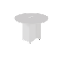 Ver imagem 4 de Mesa de Reunião Redonda 4 Lugares com Caixa de Tomada Yescasa Branco